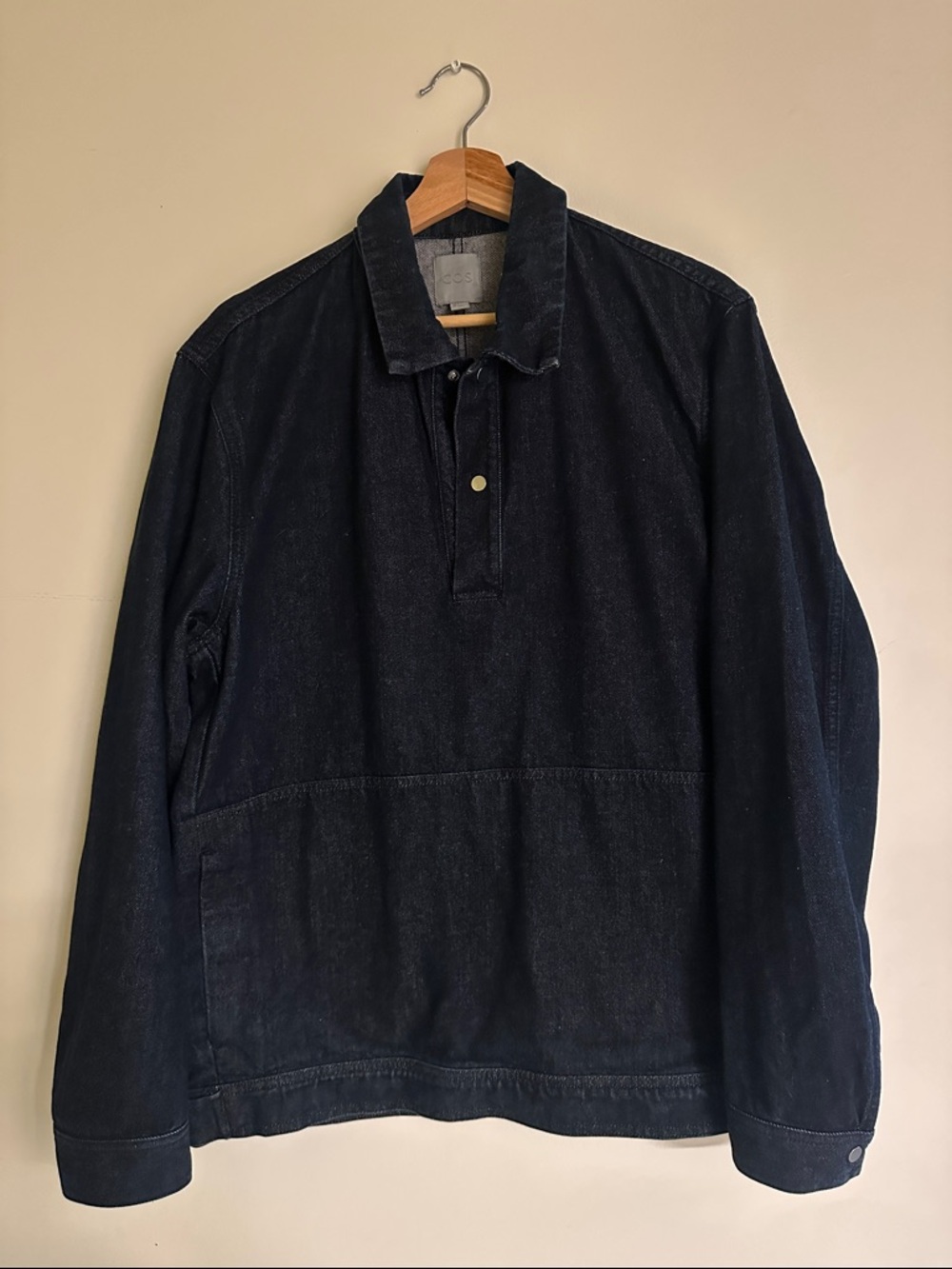 COS Dark Navy Pullover Shirt Jacket
